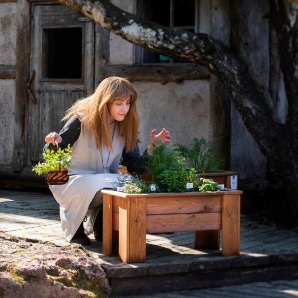 Alice in her garden