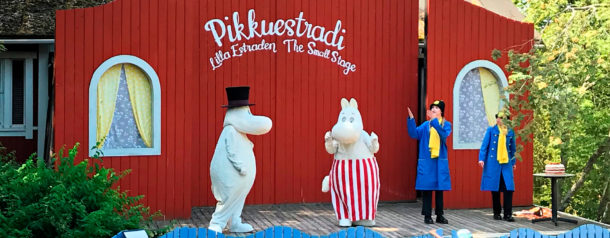 Moomin characters are performing in the Small Stage