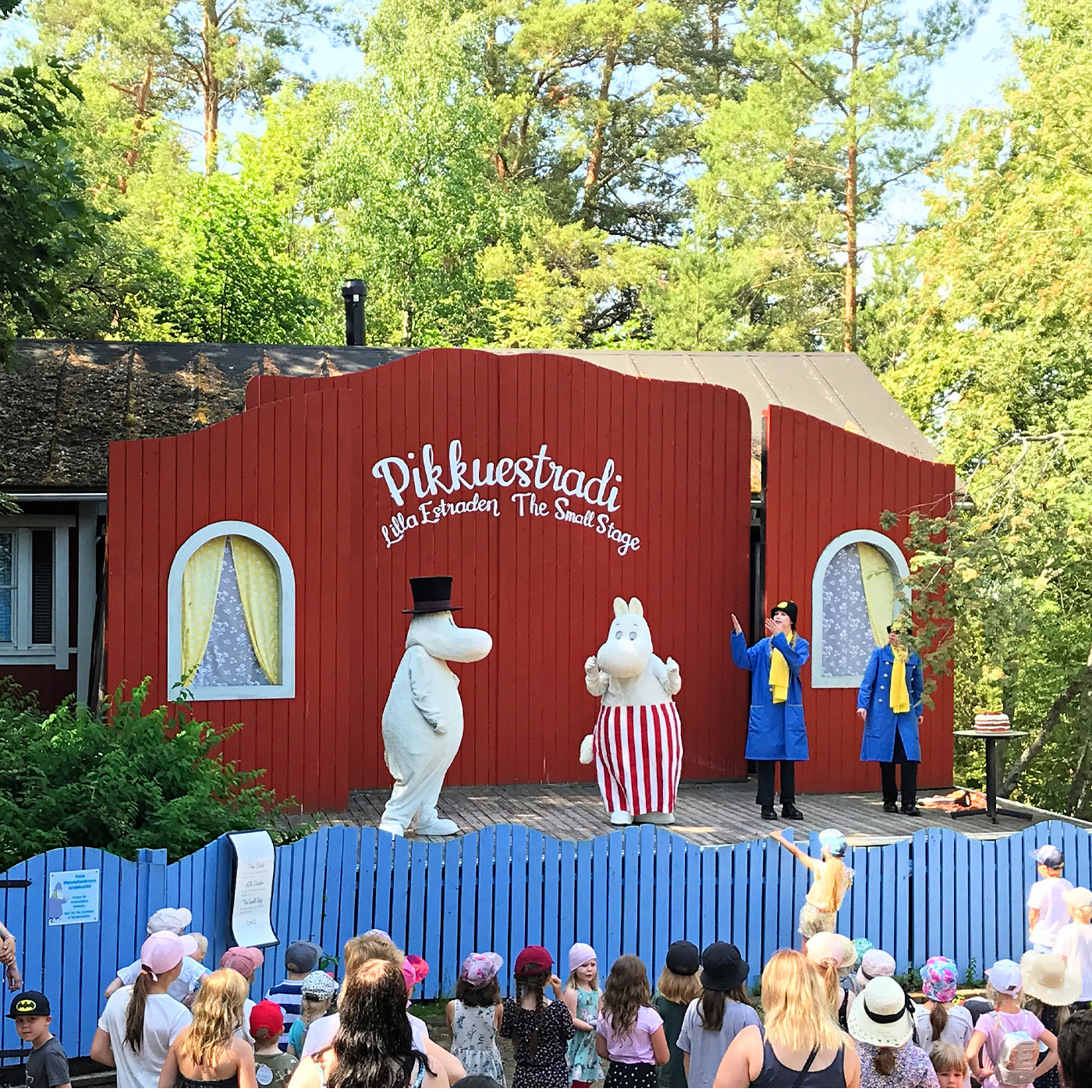 Moomin characters are performing in the Small Stage